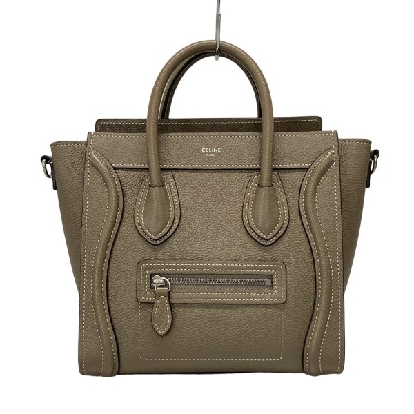 セリーヌ CELINE ハンドバッグ 189243DRU.09SO ラゲージナノショッパー スリ/グレーベージュ バッグ