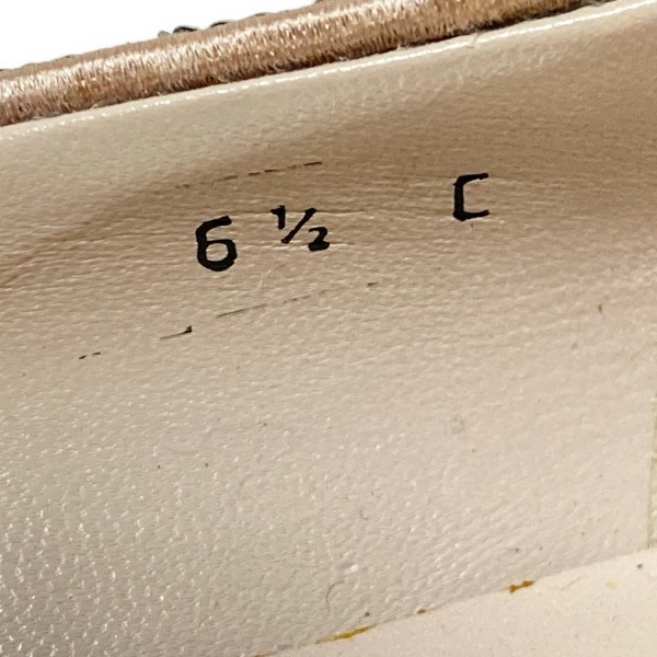 サルバトーレフェラガモ FERRAGAMO/SalvatoreFerragamo フラットシューズ 6 1/2C - レザー シルバー×ゴールド レディース 靴