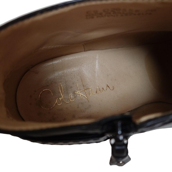 コールハーン COLE HAAN ショートブーツ 7B - レザー 黒 レディース アウトソール張?zhí)鏈g 靴