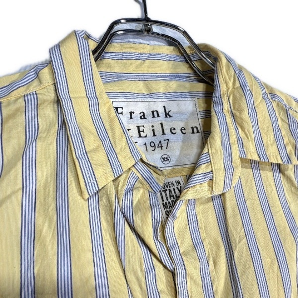 フランク&アイリーン Frank&Eileen 長(zhǎng)袖シャツ サイズXS - ライトイエロー×白×ネイビー メンズ ストライプ トップス
