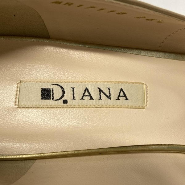 ダイアナ DIANA パンプス 24 1/2 - レザー ベージュ レディース リボン 靴