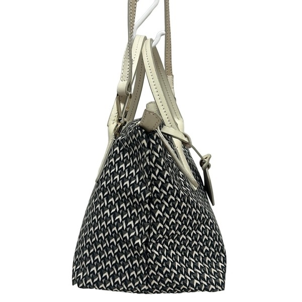 ロベルタピエリ ROBERTA PIERI ハンドバッグ TATAMI MINI DUFFLE 2WAY ND レザー 白×黒 バッグ