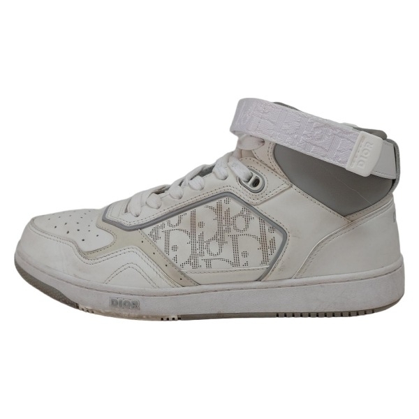 ディオール/クリスチャンディオール DIOR/ChristianDior スニーカー 41 3SH132ZIJ06841 オブリーク レザー 白×ライトグレー メンズ 靴