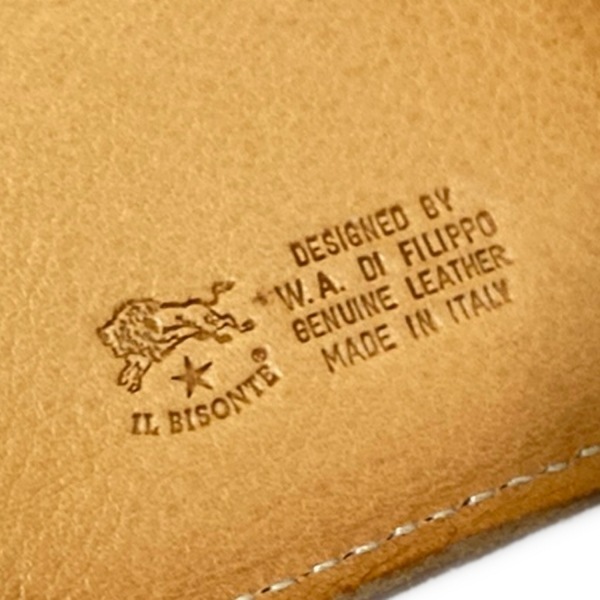 イルビゾンテ IL BISONTE 3つ折り財布/ミニ/コンパクト - レザー ブラウン 財布