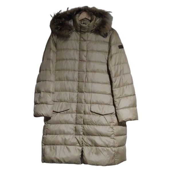 エーグル AIGLE ダウンコート サイズM - ベージュ レディース 長袖/ファー/冬 コート