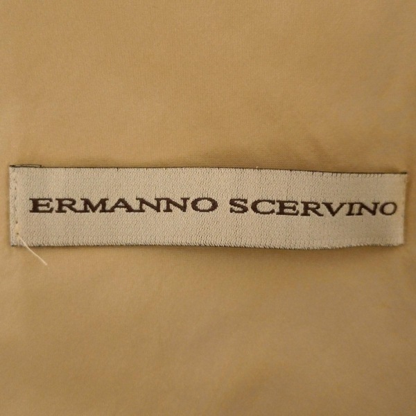 エルマノシェルビーノ ERMANNO SCERVINO サイズ42 L - ベージュ レディース 長袖/フラワー(花)/刺繍/レース/秋 美品 コート