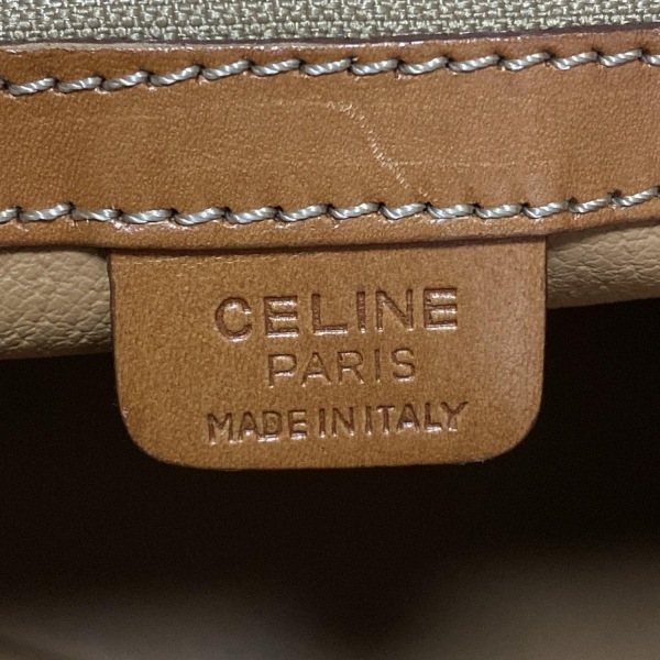 セリーヌ CELINE ハンドバッグ マカダム柄 レザー ダークブラウン×ブラウン バッグ