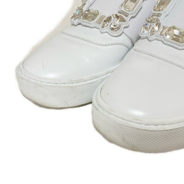 ロジェヴィヴィエ RogerVivier ミュール 37 - レザー 白×クリア レディース ビジュー 靴