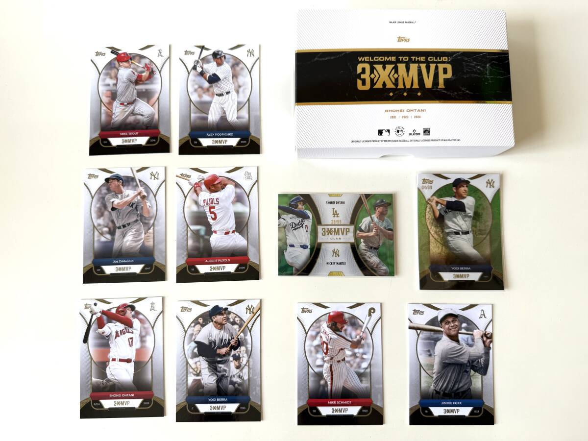 3×MVP 1box set 99シリアル 大谷翔平×ミッキーマントル 開封済