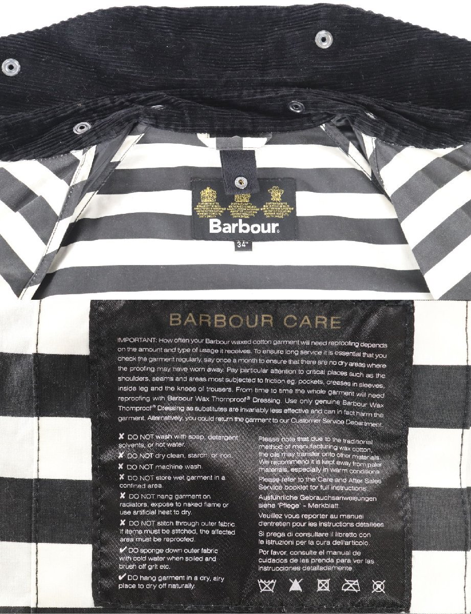 Barbour バブアー ジャケット コート サイズ34 メンズ レディース アウター 紳士服 婦人服 カーキー 6955-AM