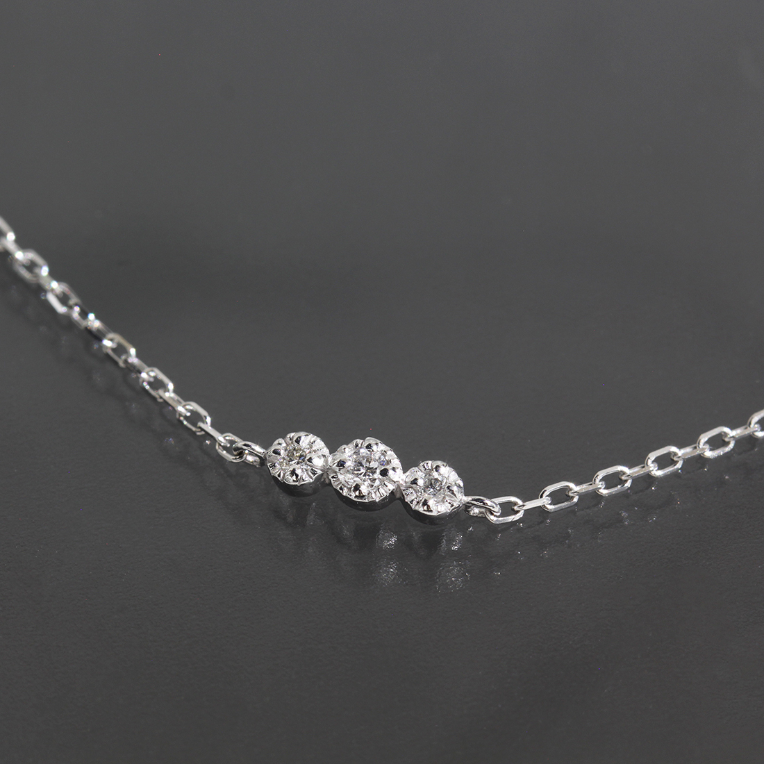 スタージュエリー ダイヤモンド ブレスレット 17.5cm K18WG 仕上済●バングル 0.04ct 0.7g STAR JEWELRY 新品仕上済 6213A