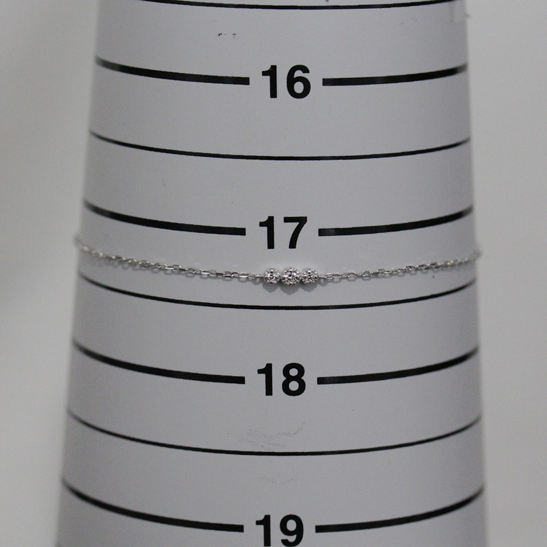 スタージュエリー ダイヤモンド ブレスレット 17.5cm K18WG 仕上済●バングル 0.04ct 0.7g STAR JEWELRY 新品仕上済 6213A