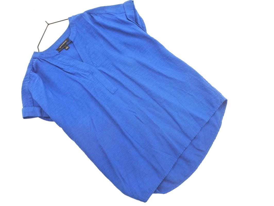 ネコポスOK BANANA REPUBLIC バナナリパブリック スキッパー ブラウス シャツ sizeS/青 ■◆ ☆ fea1 レディース
