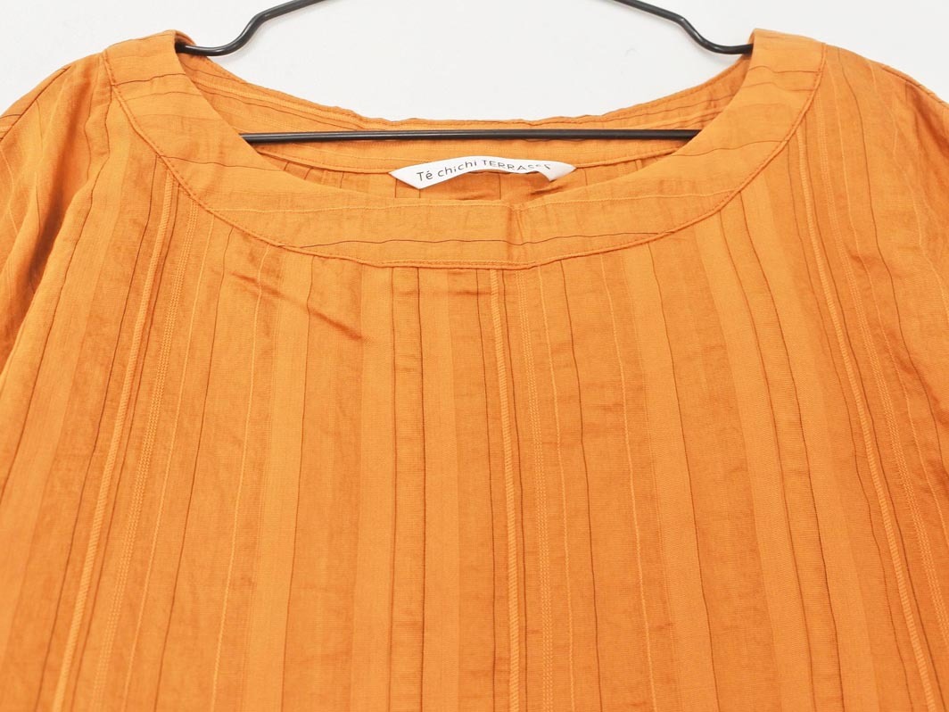кошка pohs OK Techichi Te chichi полоса блуза рубашка sizeF/ orange #* * fea1 женский