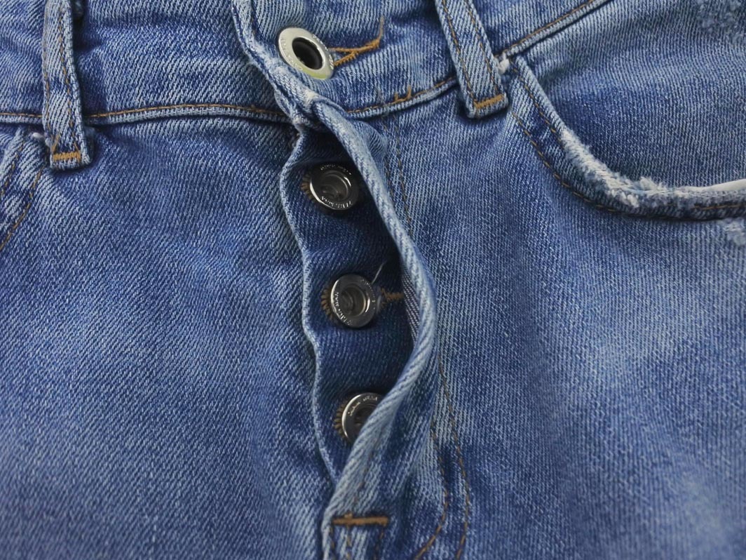 ZARA MAN ザラ マン クラッシュ加工 テーパード デニムパンツ size38/水色 ■■ ☆ fea1 メンズ