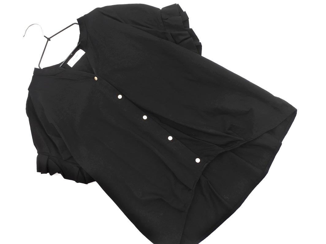 ネコポスOK BEAMS HEART ビームスハート ブラウス シャツ 黒 ■◆ ☆ fea1 レディース