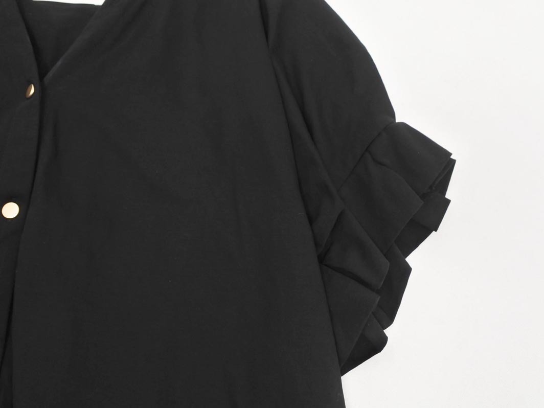 ネコポスOK BEAMS HEART ビームスハート ブラウス シャツ 黒 ■◆ ☆ fea1 レディース