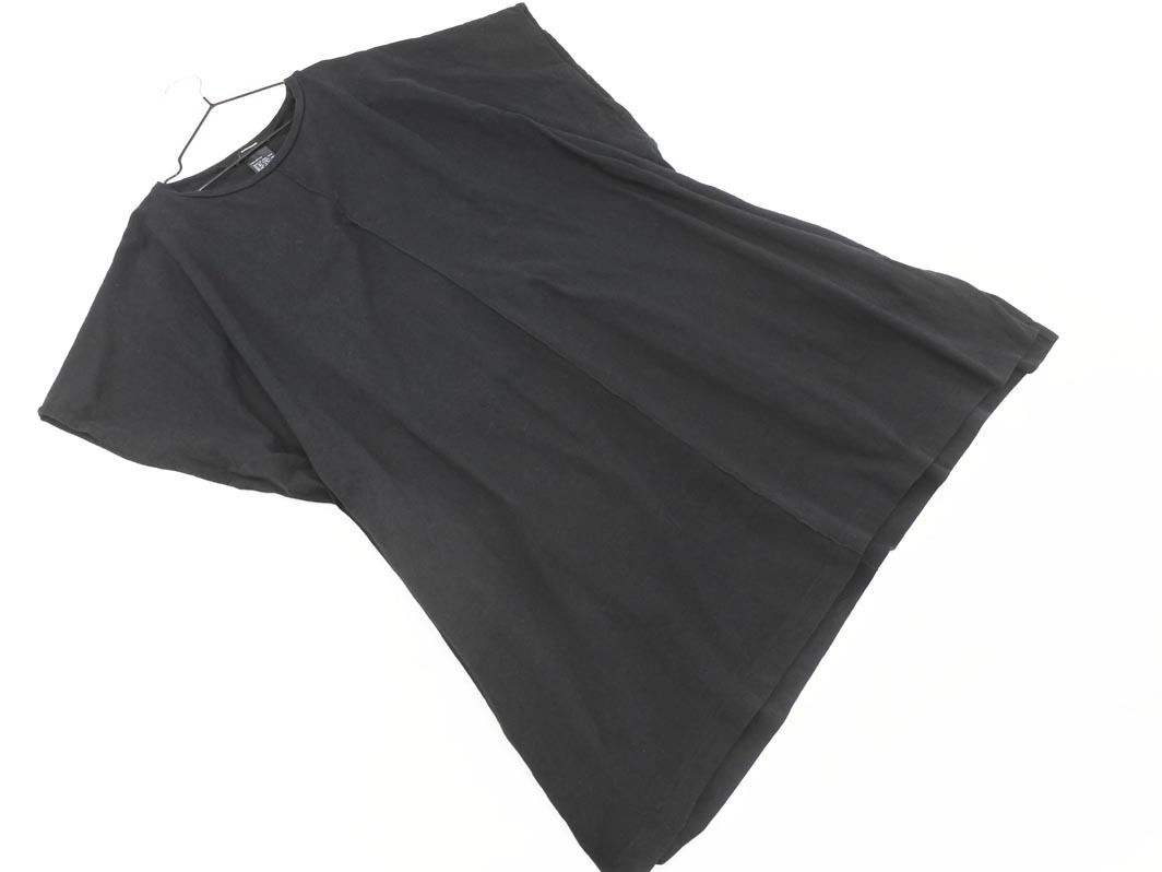 JOURNAL STANDARD ジャーナルスタンダード サイドスリット ワイド ロング カットソー 黒 ■◆ ☆ fea2 レディース