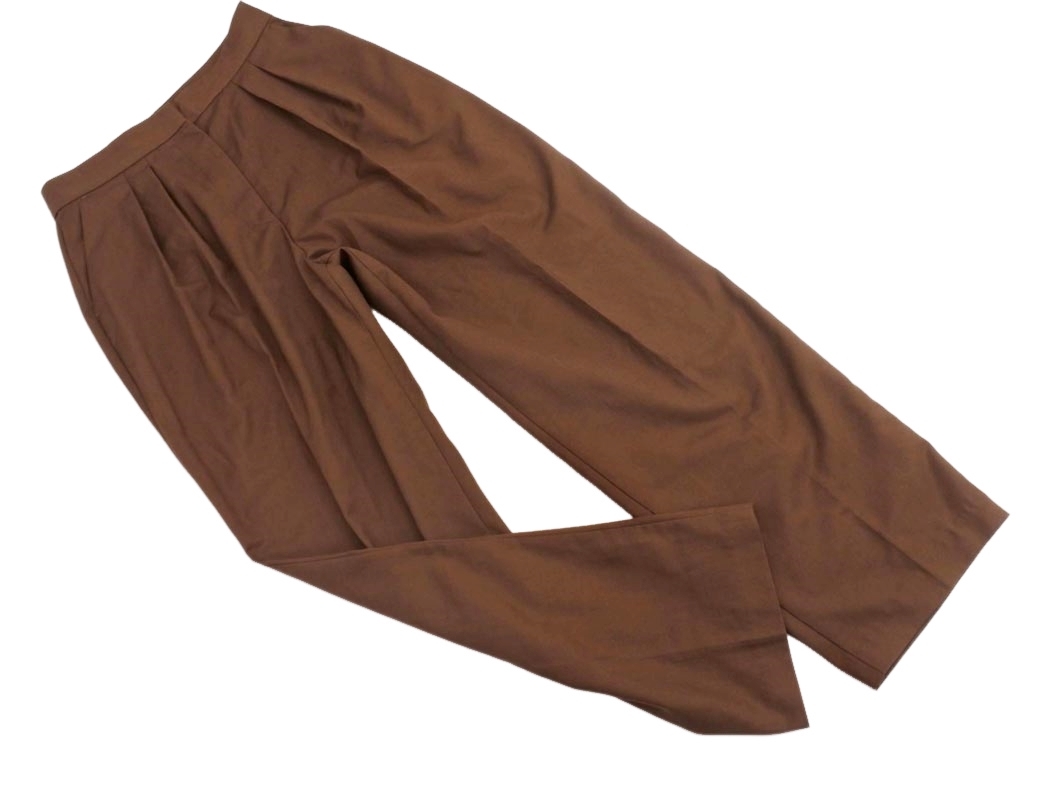 NATURAL BEAUTY BASIC ナチュラルビューティーベーシック タック テーパード パンツ sizeM/茶 ■■ ☆ fea1 レディース