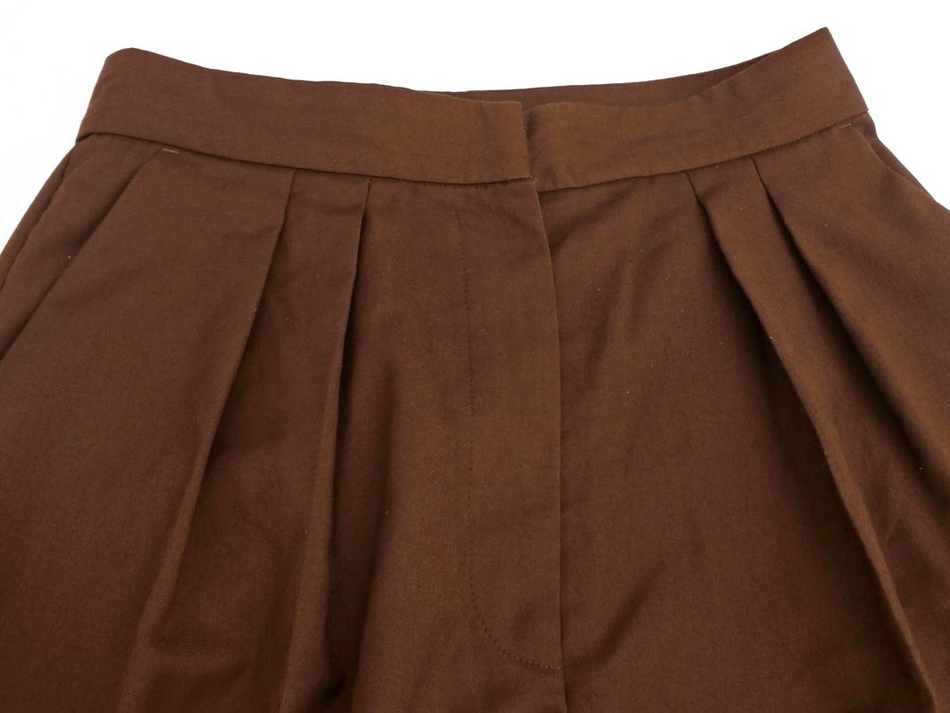 NATURAL BEAUTY BASIC ナチュラルビューティーベーシック タック テーパード パンツ sizeM/茶 ■■ ☆ fea1 レディース