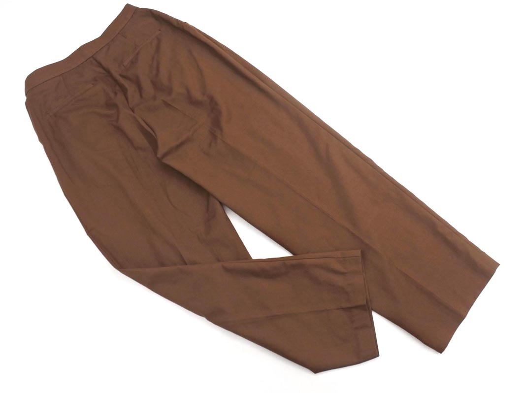 NATURAL BEAUTY BASIC ナチュラルビューティーベーシック タック テーパード パンツ sizeM/茶 ■■ ☆ fea1 レディース