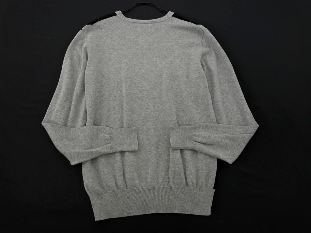 arnold palmer アーノルドパーマー アーガイル Vネック ニット セーター size48/グレー ■◇ ☆ fea7 メンズ