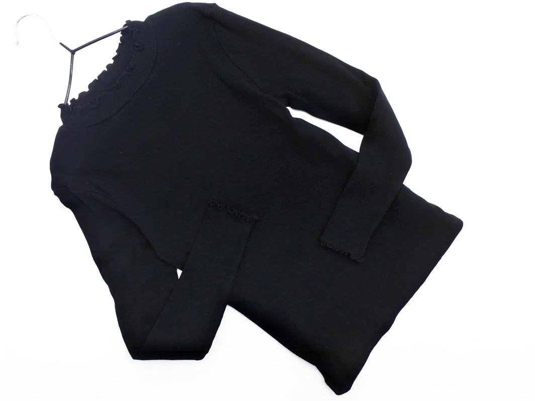 Ray BEAMS レイビームス メロー リブ カットソー 黒 ■◇ ☆ fea8 レディース