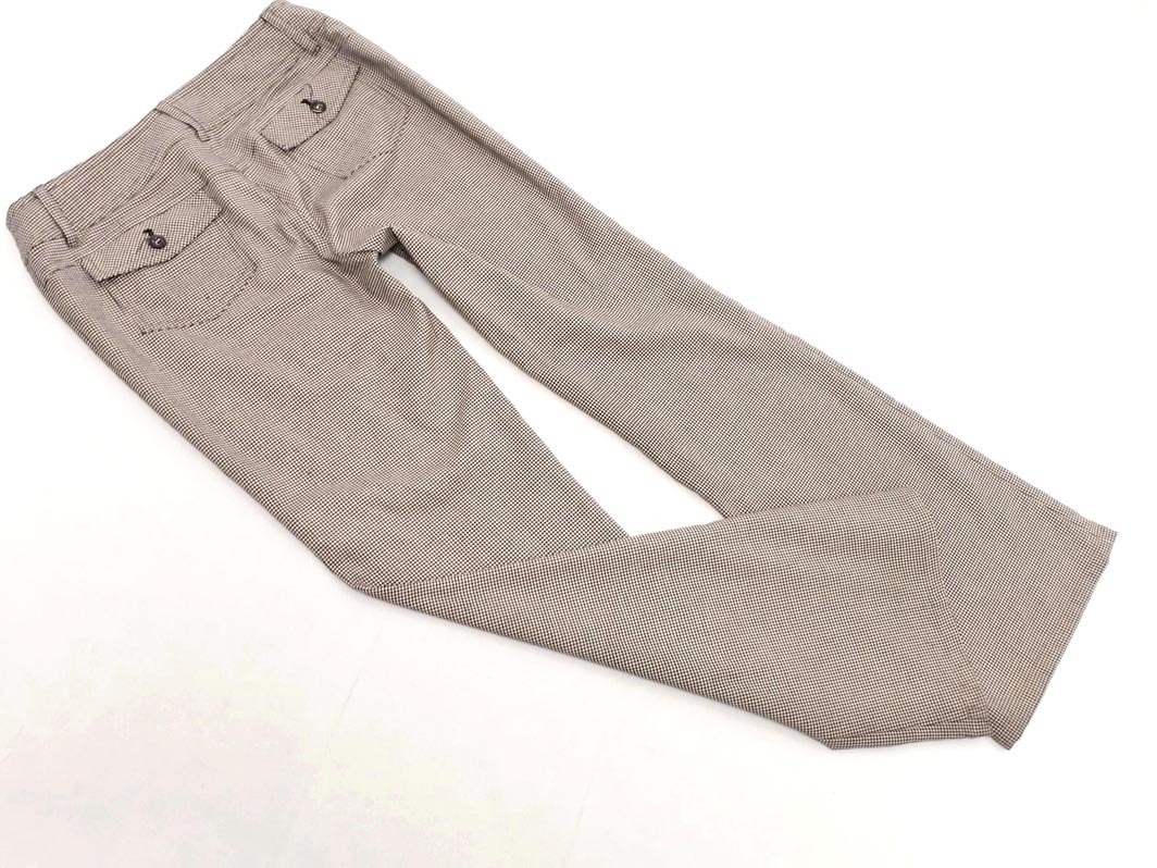 COMME CA MODELS コムサモデルズ 千鳥柄 フレア パンツ sizeS/ベージュｘ黒 ■■ ☆ fea9 レディース