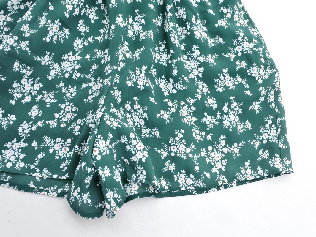 Heather ヘザー 花柄 オールインワン sizeF/緑 ■◆ ☆ fea8 レディース