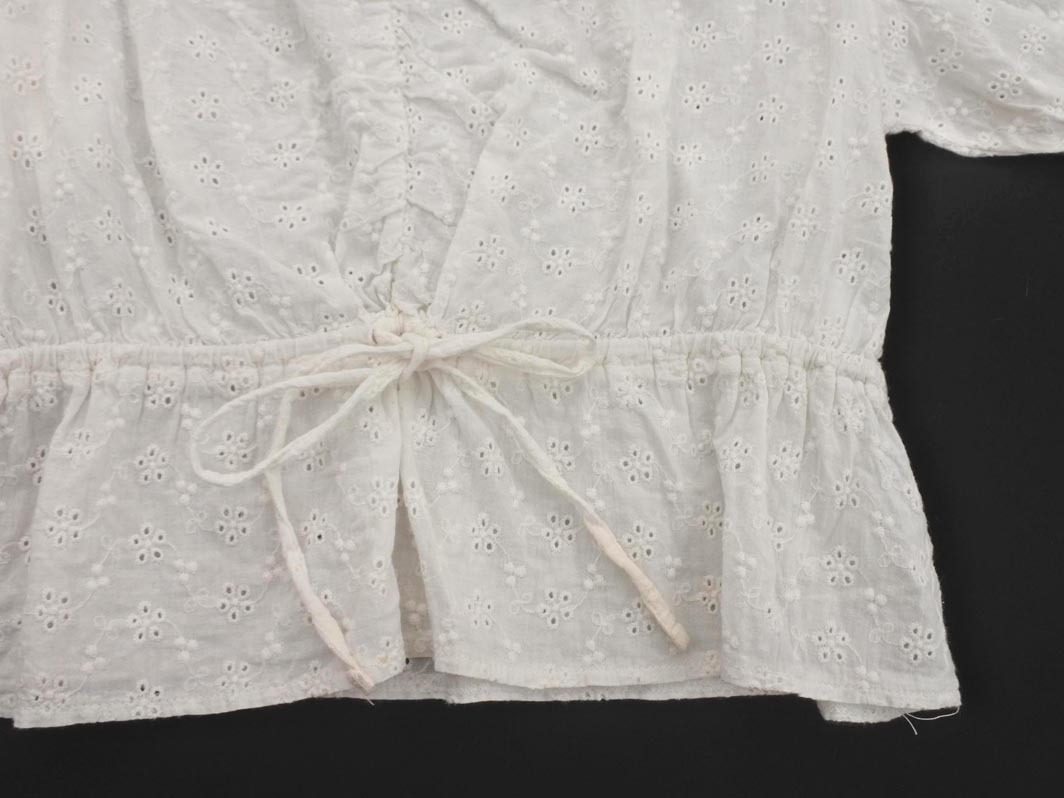 ネコポスOK Heather ヘザー カットワーク ブラウス シャツ sizeF/白 ■◆ ☆ fea8 レディース_画像4