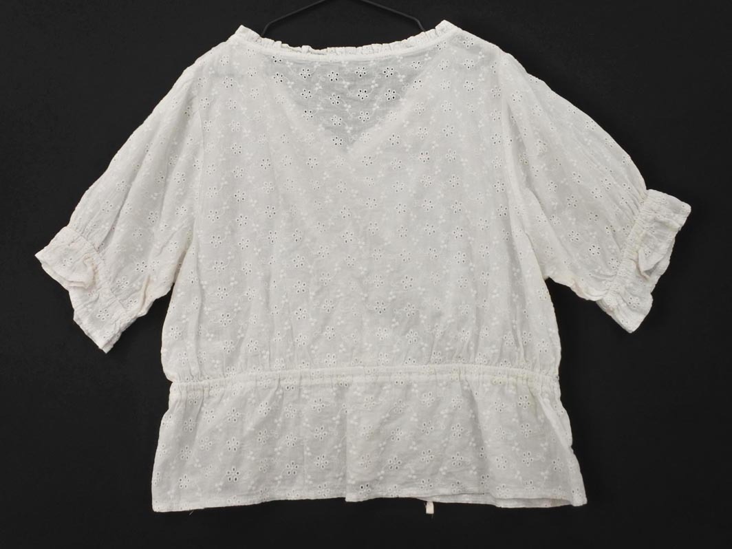 ネコポスOK Heather ヘザー カットワーク ブラウス シャツ sizeF/白 ■◆ ☆ fea8 レディース_画像6