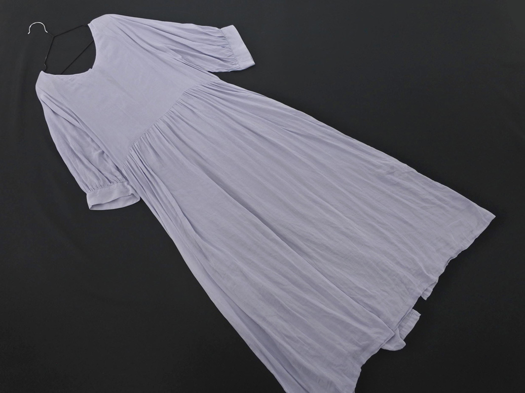 ネコポスOK KBF ケービーエフ アーバンリサーチ ポケッタブルガウン ワンピース sizeONE/アイスブルー ■◇ ☆ fea8 レディース_画像1