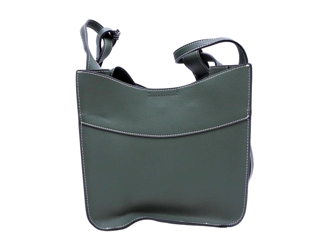 VIS ビス フェイクレザー ショルダー バッグ 緑 ■■ ☆ fea8 レディース