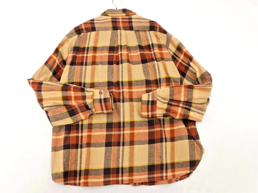 coen コーエン チェック シャツ sizeM/ベージュ ■◇ ☆ fea9 レディース_画像4