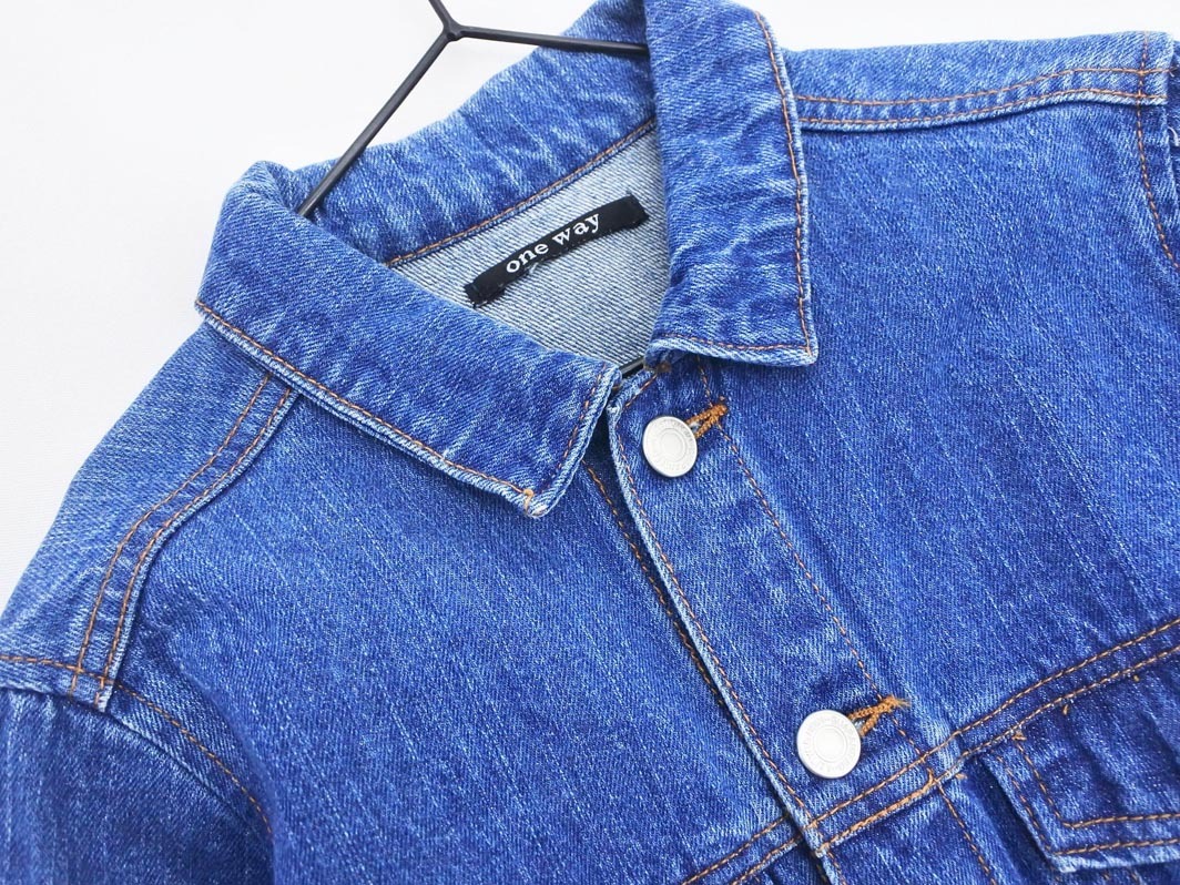 one way ワンウェイ Gジャン デニム ジャケット sizeS/ブルー ■◇ ☆ fea9 レディース