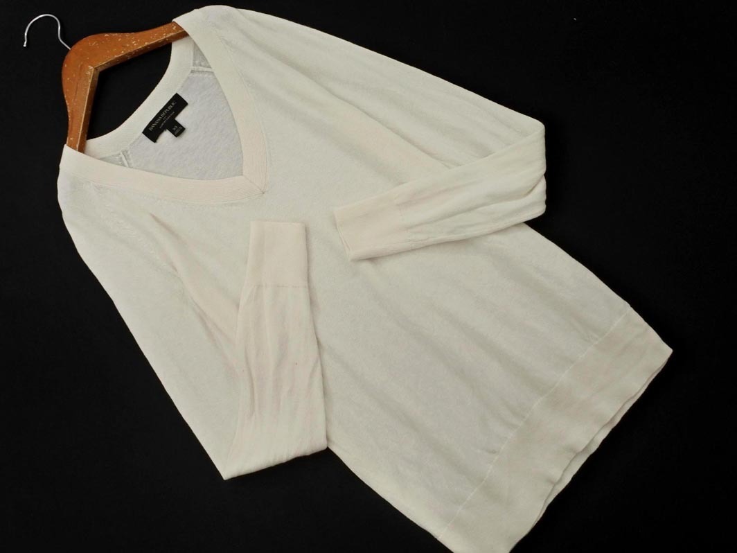 ネコポスOK BANANA REPUBLIC バナナリパブリック Vネック ニット セーター sizeXS/オフホワイト ■◇ ☆ feb2 レディース_画像1