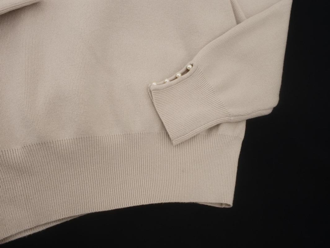 PROPORTION プロポーション ボディドレッシング Vネック ニット セーター size2/ライトベージュ ■◇ ☆ feb2 レディース