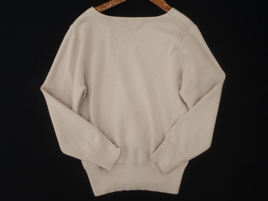 PROPORTION プロポーション ボディドレッシング Vネック ニット セーター size2/ライトベージュ ■◇ ☆ feb2 レディース