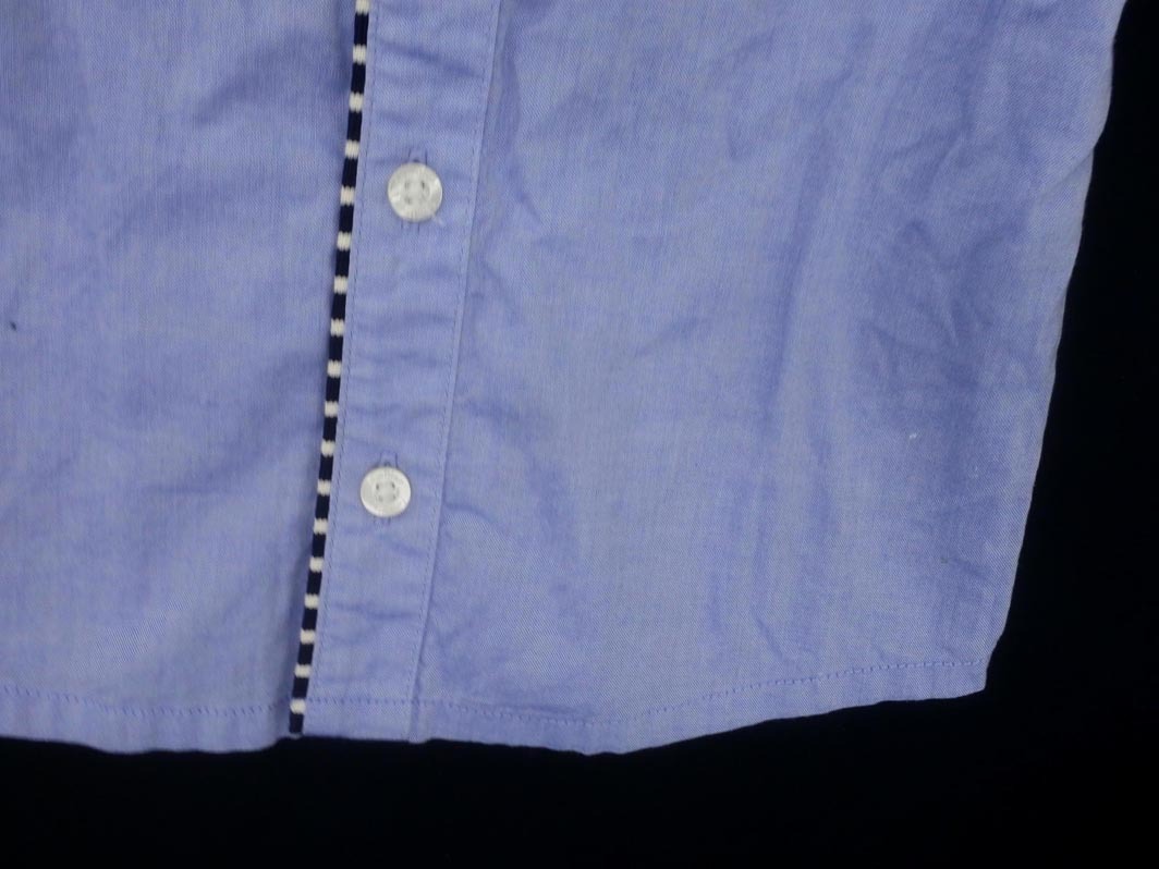 ネコポスOK familiar ファミリア 半袖 シャツ 120cm 青 ■◆ ☆ feb2