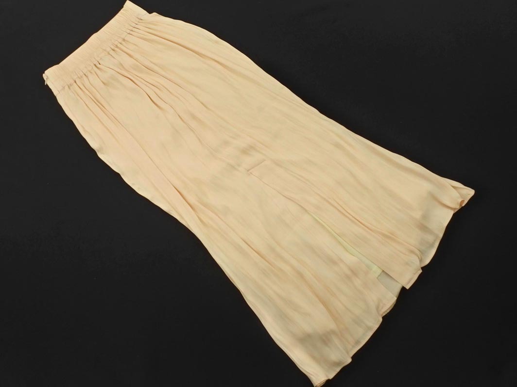 ネコポスOK 新品 Heather ヘザー サテン マーメイド スカート sizeF/クリーム ■◇ ☆ feb2 レディース_画像3