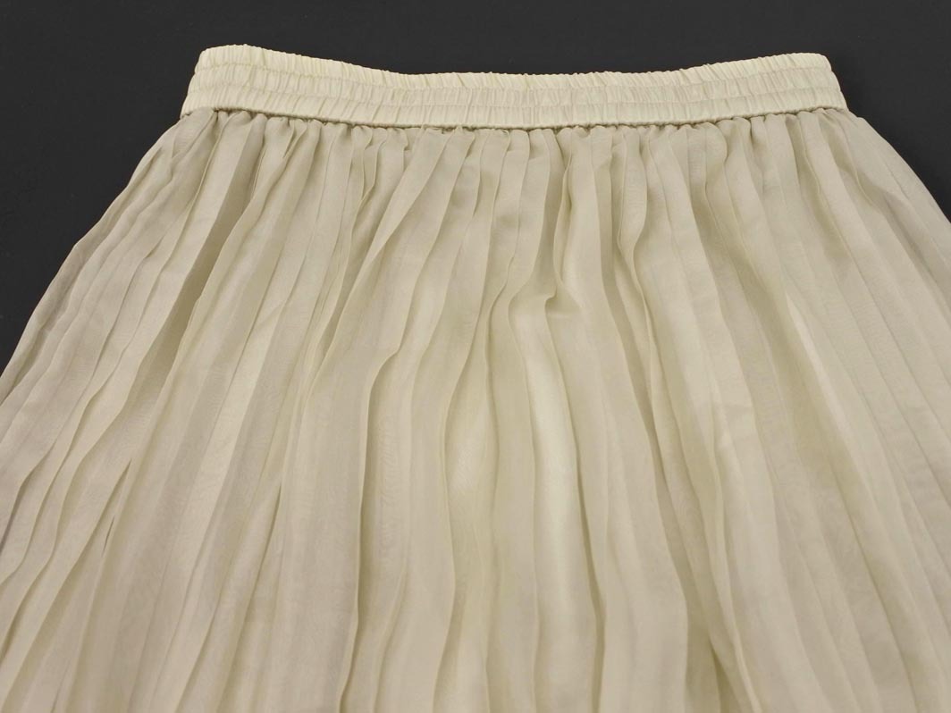 a.v.v アーヴェヴェ シフォン マキシ プリーツ スカート sizeS/シルバーベージュ ■◇ ☆ feb2 レディース_画像2