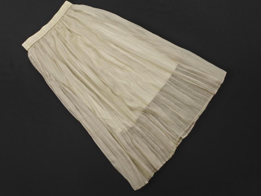 a.v.v アーヴェヴェ シフォン マキシ プリーツ スカート sizeS/シルバーベージュ ■◇ ☆ feb2 レディース_画像5