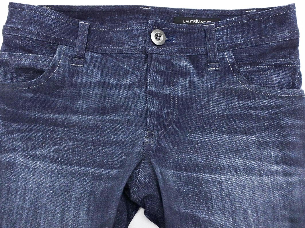 LAUTREAMONT ロートレアモン デニム調(diào) スキニー パンツ size36/紺 ■■ ☆ feb4 レディース