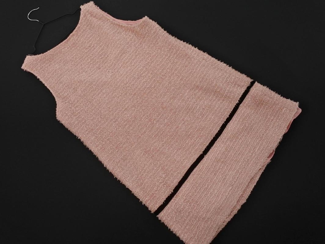 QUEENS COURT クイーンズコート ビーズ チュニック Iライン ワンピース size2/ピンク ■◇ ☆ feb5 レディース