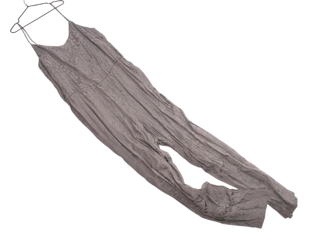 ネコポスOK TOPSHOP トップショップ 総柄 キャミソール オールインワン size40/グレー ■◆ ☆ feb5 レディース