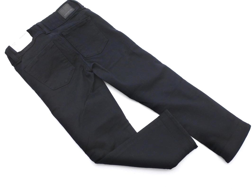 新品 AMERICAN EAGLE アメリカンイーグル ストレッチ クロップド デニムパンツ size0/黒 ■◇ ☆ feb6 レディース