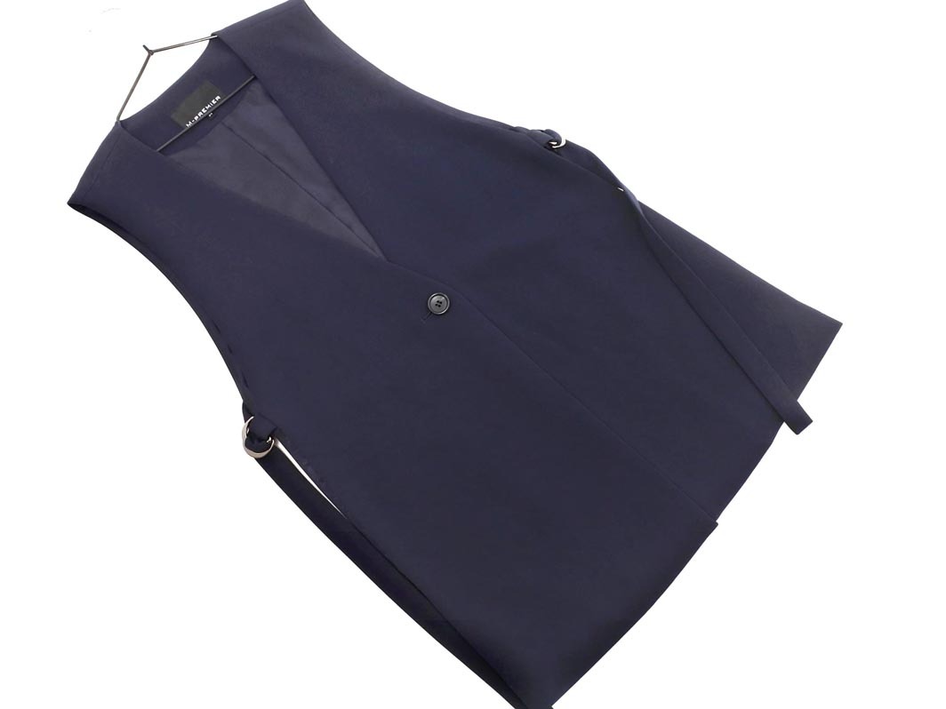 M-PREMIER エムプルミエ サイドベルト ロング ベスト size34/濃紺 ■◇ ☆ feb6 レディース