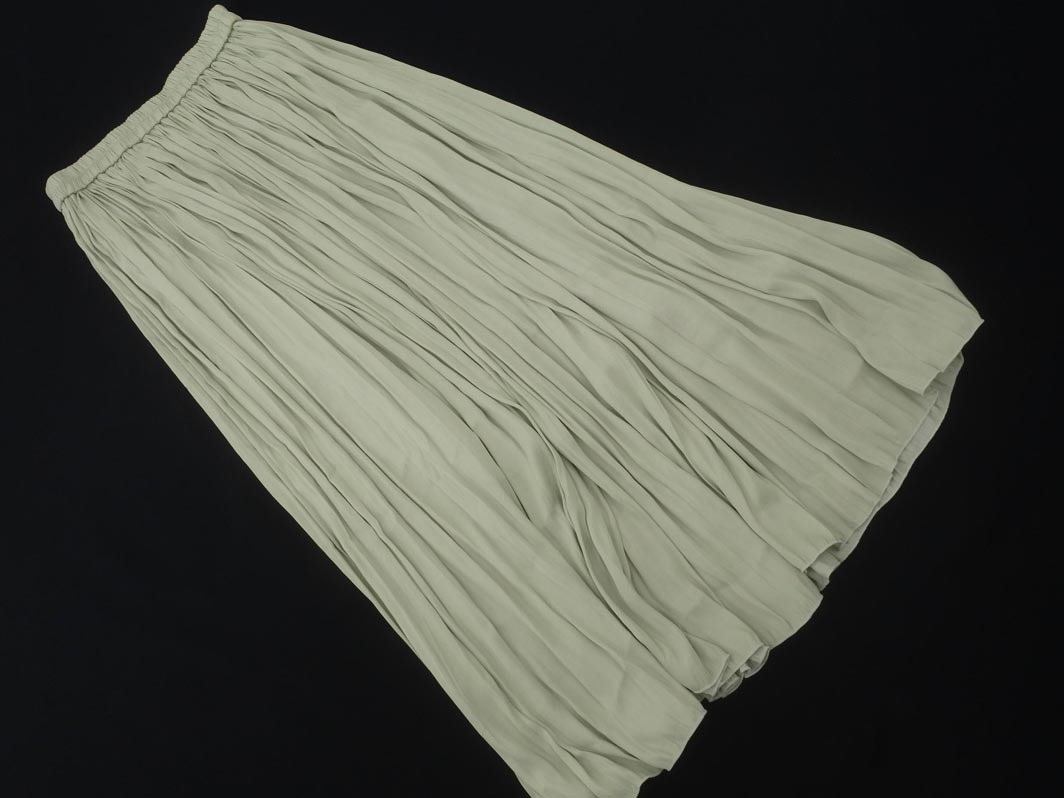 INGNI イング ギャザー ロング スカート sizeM/緑 ■◇ ☆ feb6 レディース_画像4