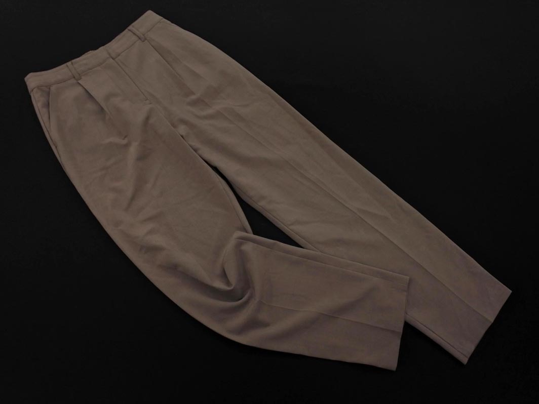 NATURAL BEAUTY BASIC ナチュラルビューティーベーシック タック テーパード パンツ sizeS/グレー ■◇ ☆ feb6 レディース