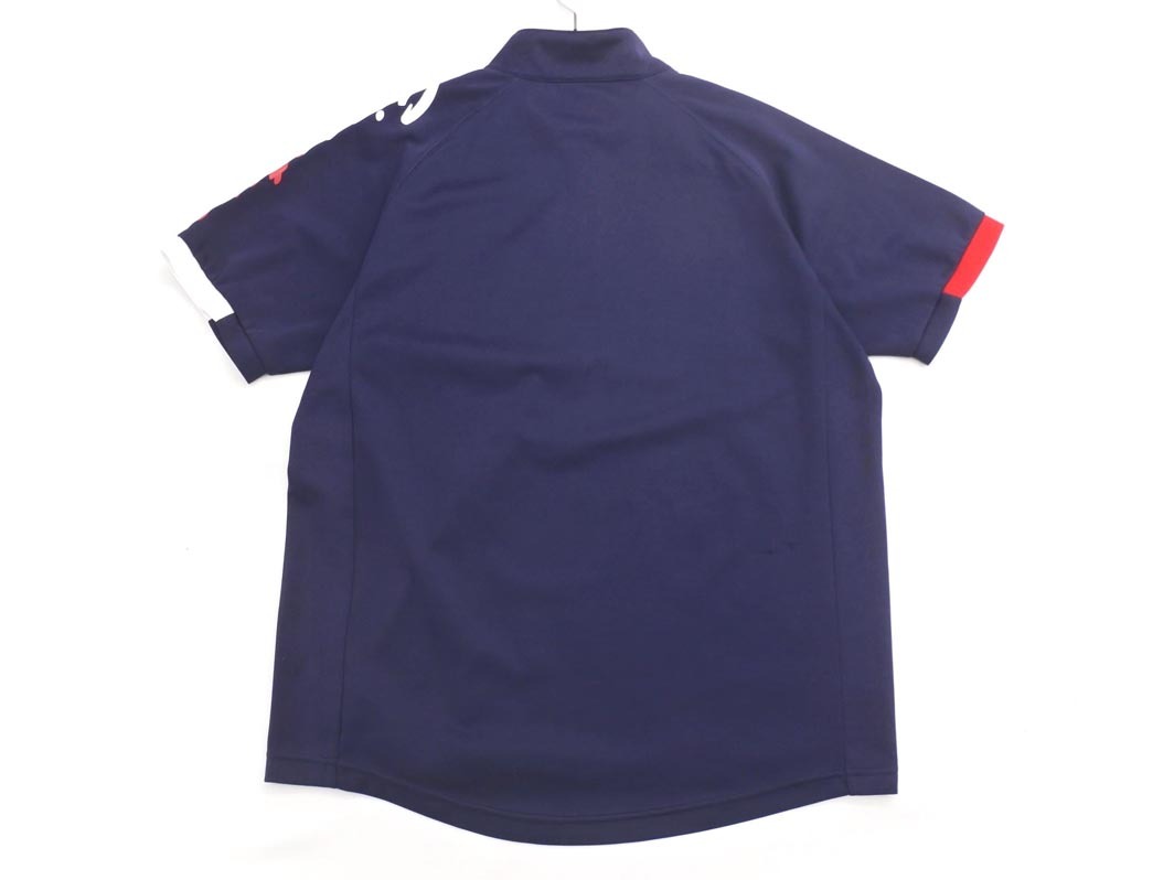 FILA フィラ ハーフジップ ロゴ プリント トレーニングウェア カットソー sizeM/紺 ■◆ ☆ feb9 メンズ
